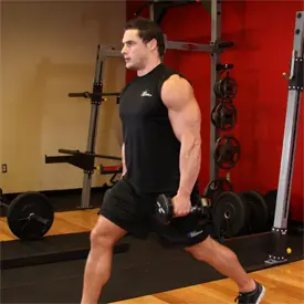 How to perform dumbell Split Lunge step 1 of 2 https://get-strong.fit/Fitness
